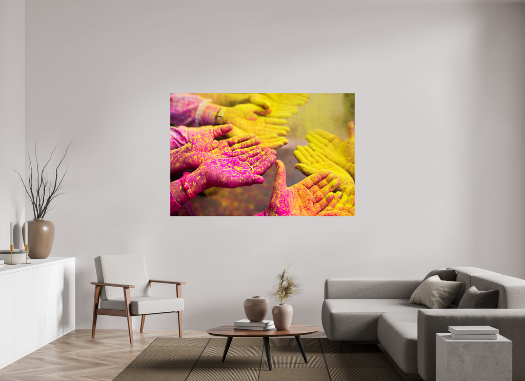 180 x 120 cm, Aluminium Print India No. 11 — Pink and Gold