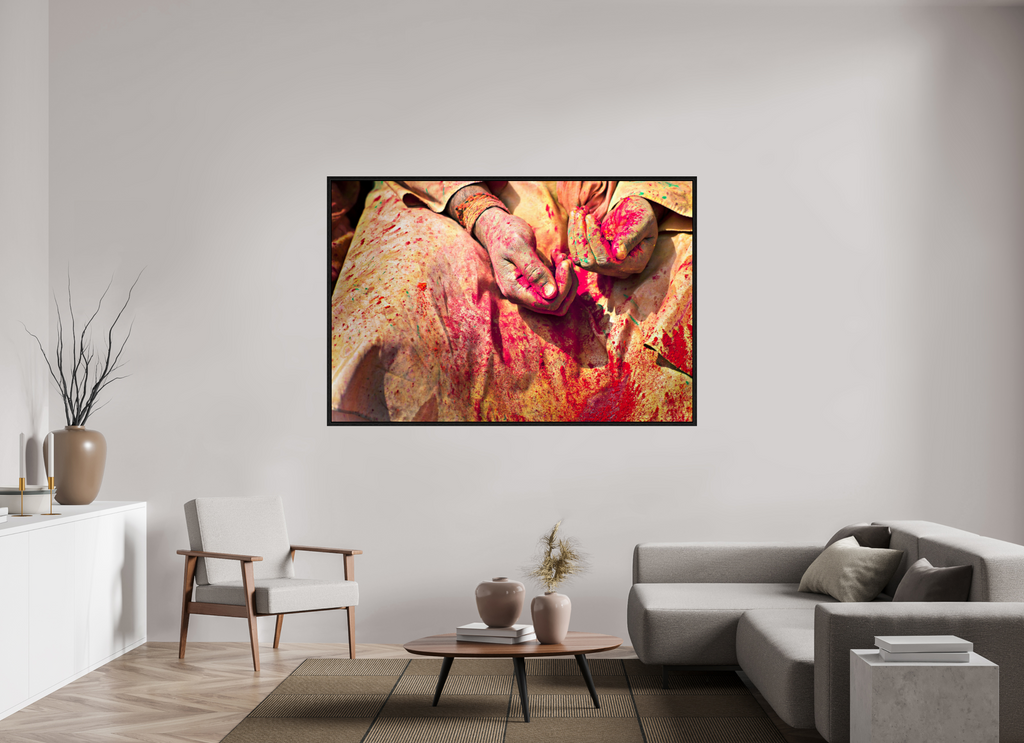 180 x 120 cm, Floater Frame India No. 06 — Crimson