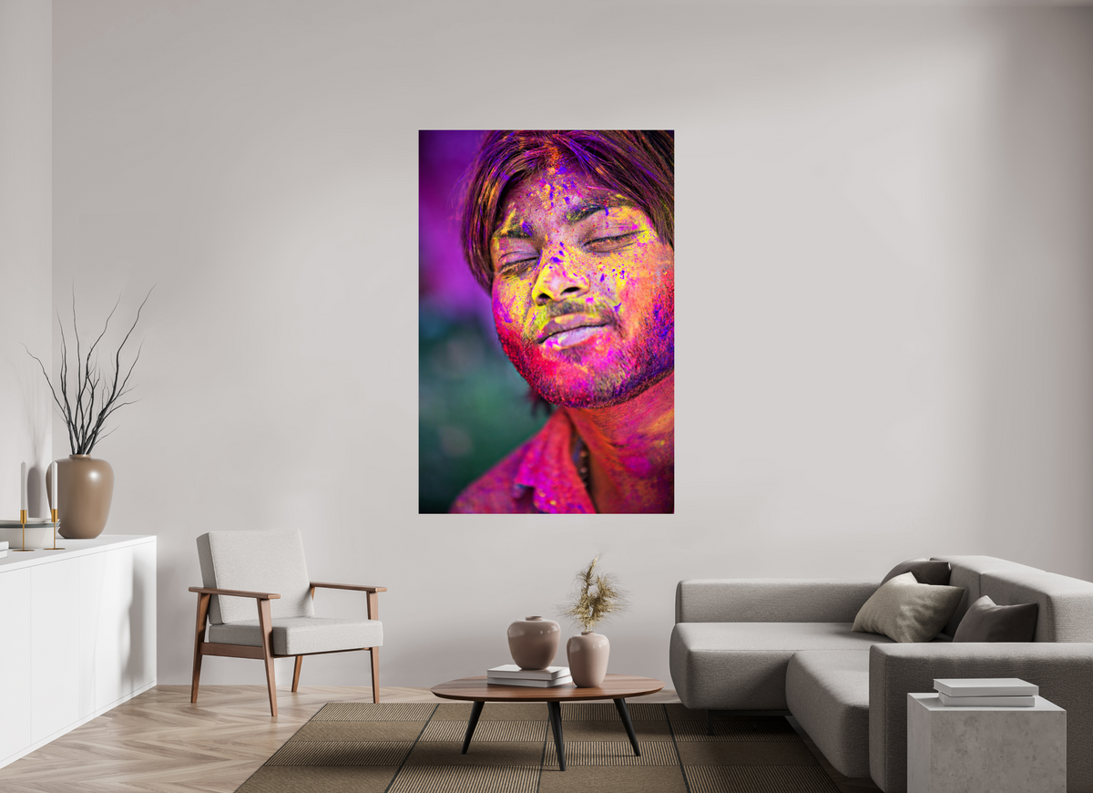 120 x 180 cm, Photo Print Under Acrylic Glass India No. 13 — Eyes Closed