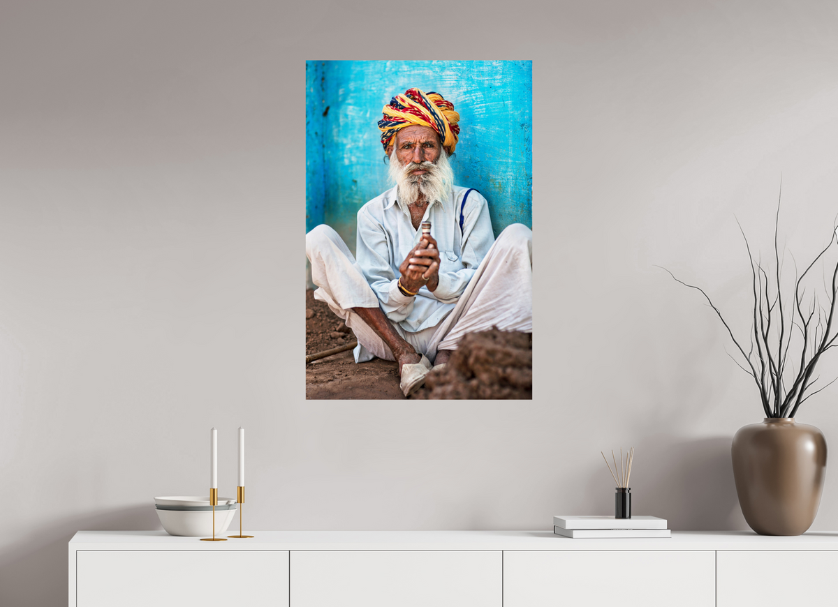 60 x 90 cm, Photo Print On Fuji Crystal DP II India No. 08 — Blue Wall