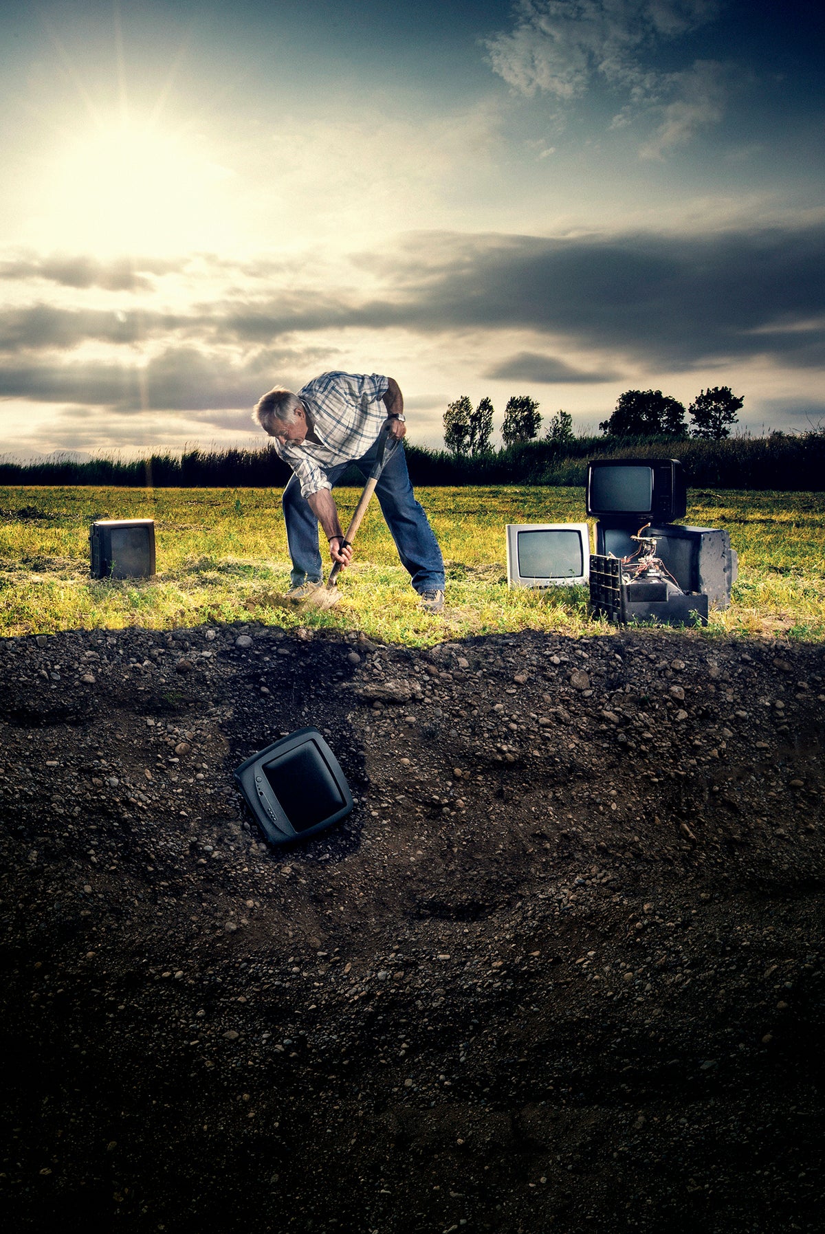 Television Project No. 01 — Burial — photograph by Xavier Arnau