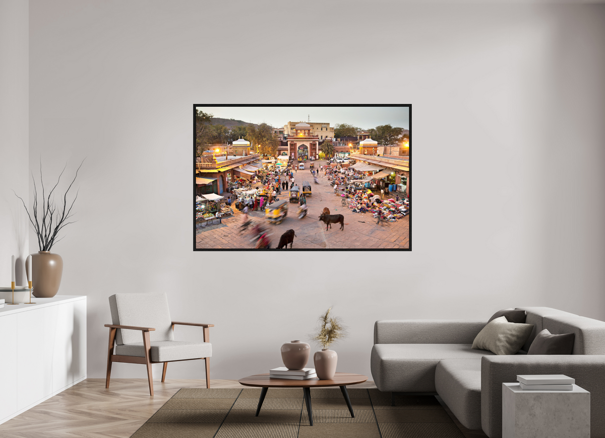 180 x 120 cm, Floater Frame India No. 09 — Market Gate