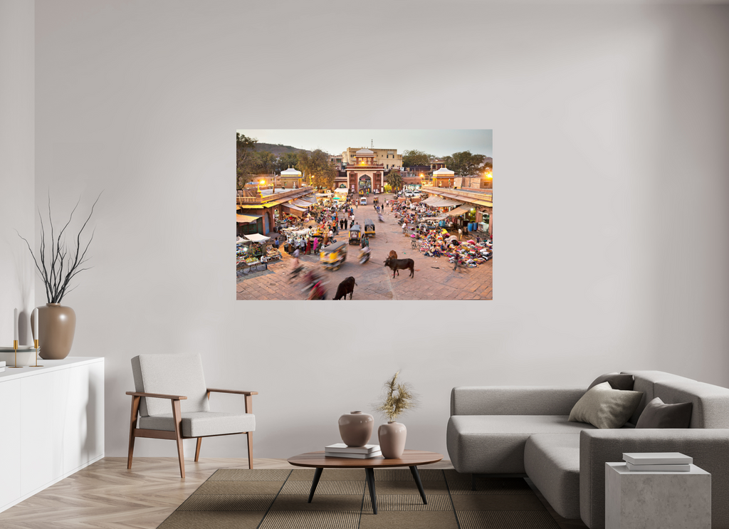 180 x 120 cm, Aluminium Print India No. 09 — Market Gate