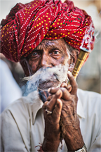 India No. 07 — Red Turban — photograph by Xavier Arnau
