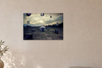 Television Project No. 02 — Downpour — close view of the print on a wall