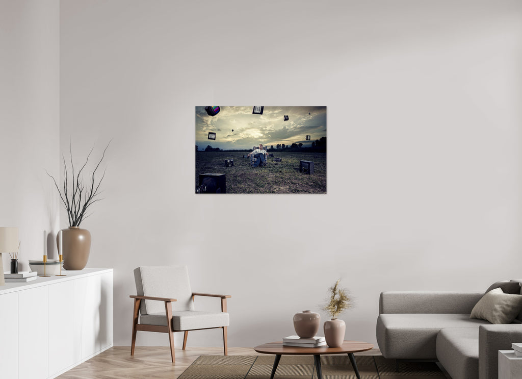 105 x 70 cm, Photo Print Under Acrylic Glass Television Project No. 02 — Downpour