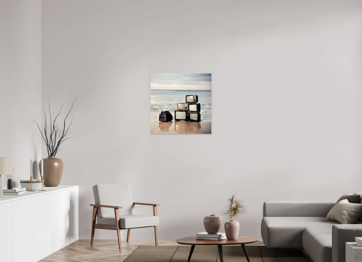 70 x 70 cm, Photo Print Under Acrylic Glass Television Project No. 03 — Low Tide