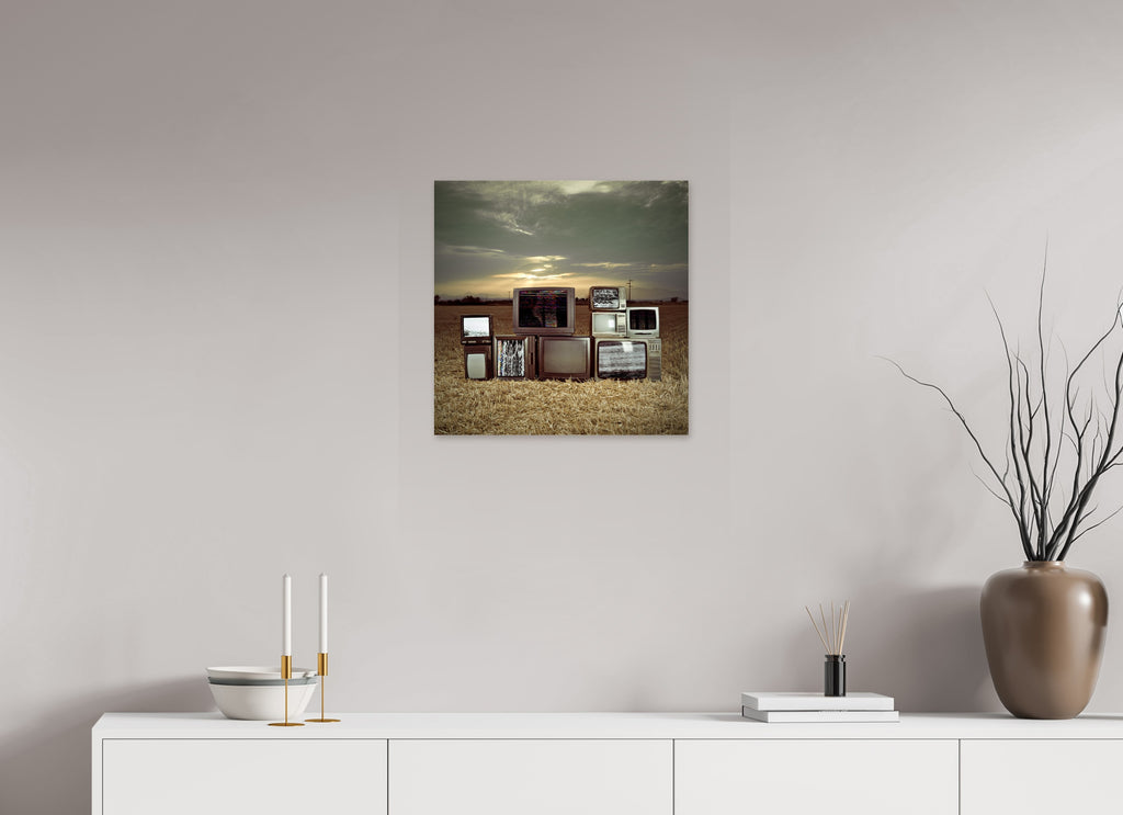 50 x 50 cm, Photo Print Under Acrylic Glass Television Project No. 05 — Static Field