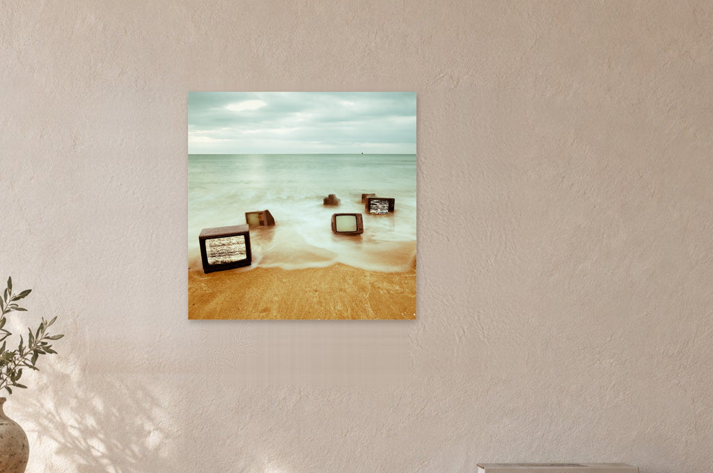 Television Project No. 07 — Undertow — close view of the print on a wall