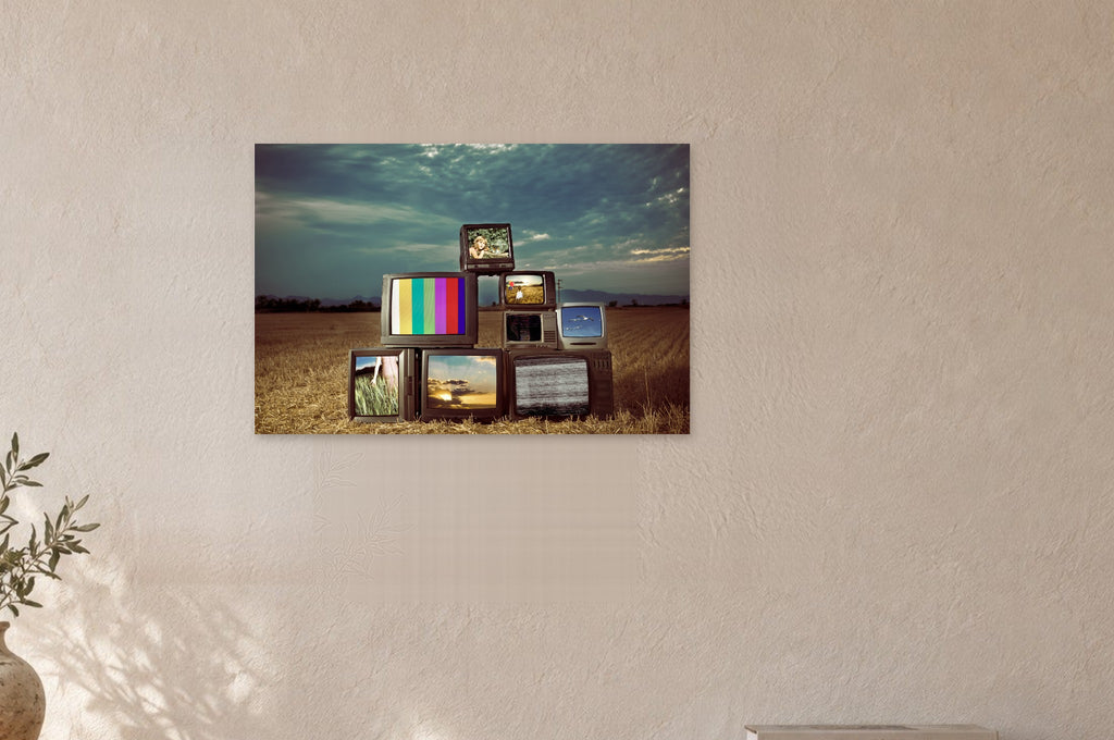 Television Project No. 08 — Test Card — close view of the print on a wall