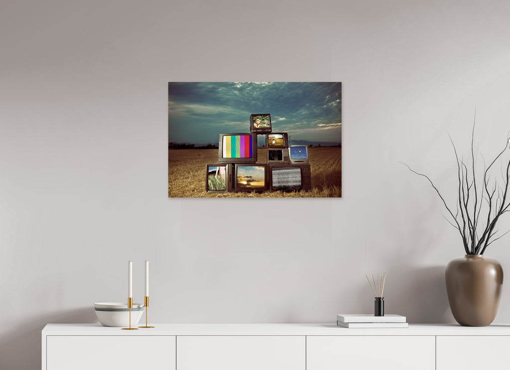75 x 50 cm, Photo Print Under Acrylic Glass Television Project No. 08 — Test Card