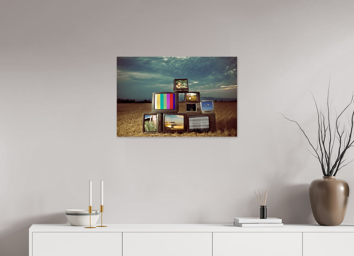 75 x 50 cm, Photo Print Under Acrylic Glass Television Project No. 08 — Test Card